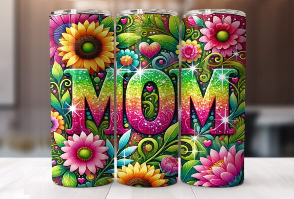 20oz Mom Tumbler Wrap Sublimation PNG