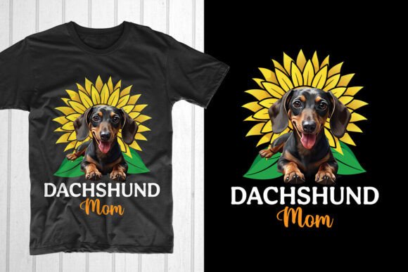 Dachshund Mom Sunflower: A Charming Embroidery Design for Pet-Loving Moms