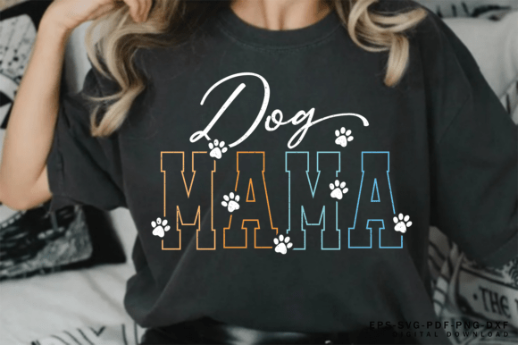 Dog Mama Svg: A Retro Touch for Embroidery Projects