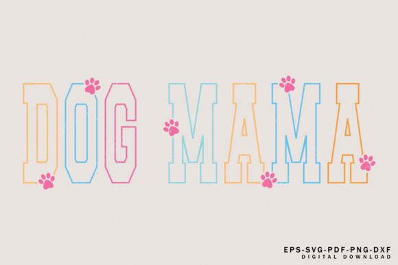 Dog Mama SVG: Retro Charm Meets Real-World Embroidery