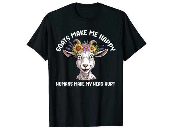 Goats Make Me Funny Farm Animal T-Shirt Review for Real Embroidery Use