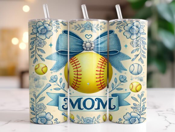Softball Mom 20 Oz Tumbler Wrap Design Review
