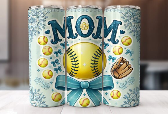 Softball Mom 20oz Tumbler Wrap Design Review